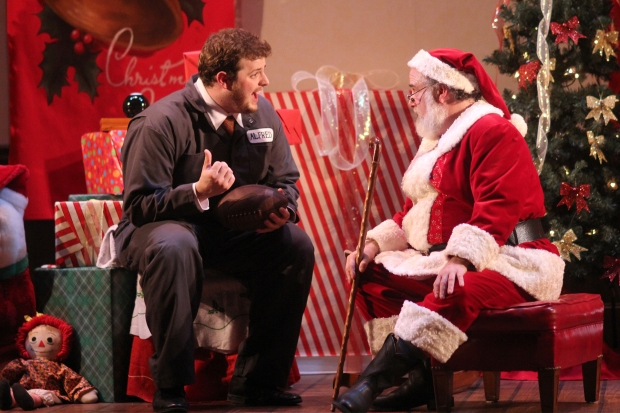 Harry McEnerney IV and William Gardiner in Stoneham Theatre's "miracle on 34th Street." Photo: David Costa