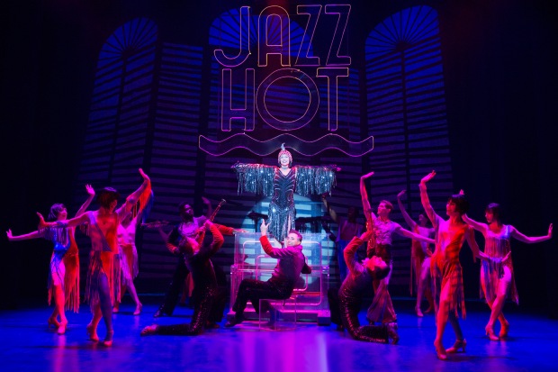 Lis Brescia as Victor performs "Le Jazz Hot" with the ensemble in "Victor/Victoria." Photo: Gary Ng